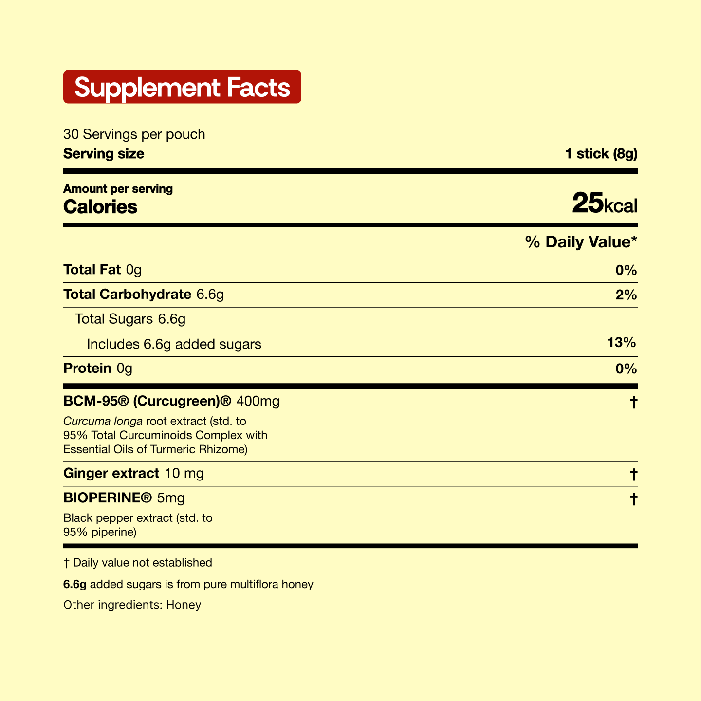 FDA Approved and Ayush certified curcumin ginger honey