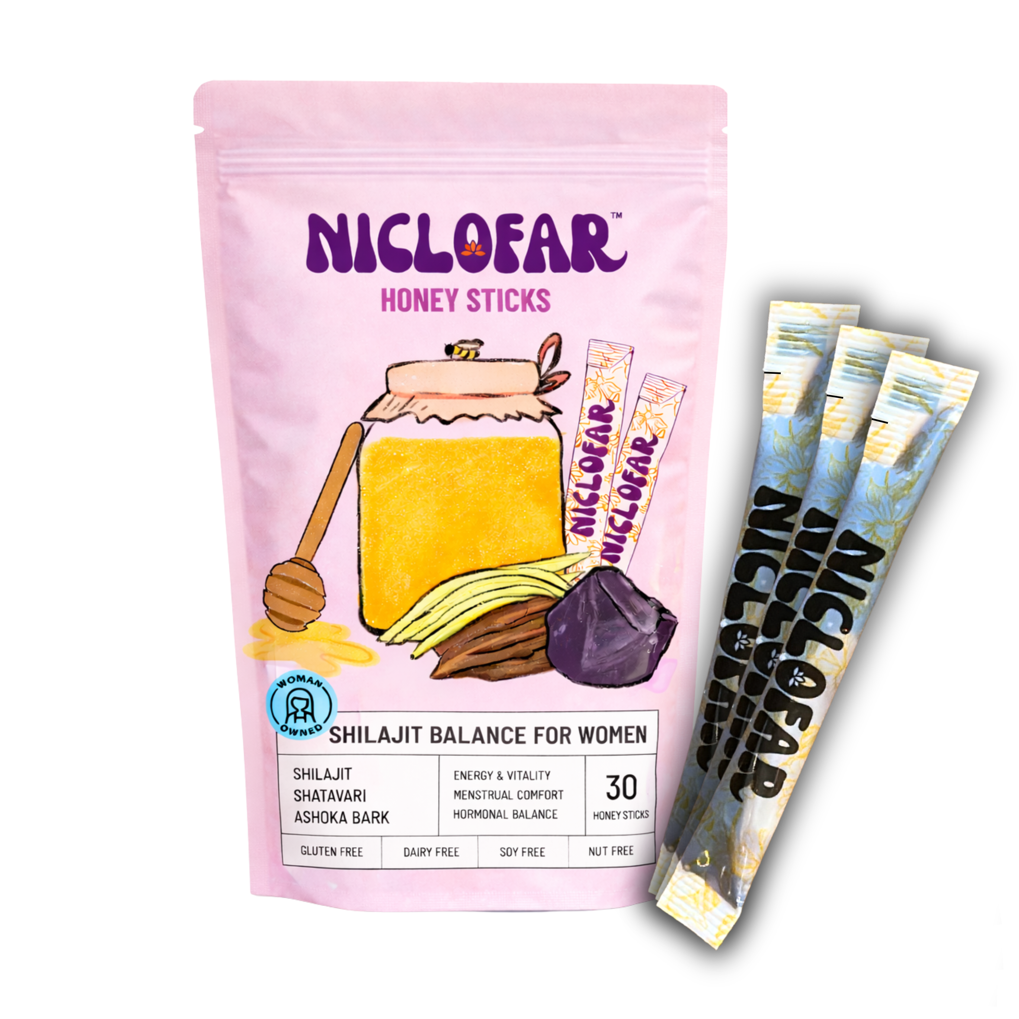 Shilajit Honey Sticks for Women with Shatavari & Ashoka Bark