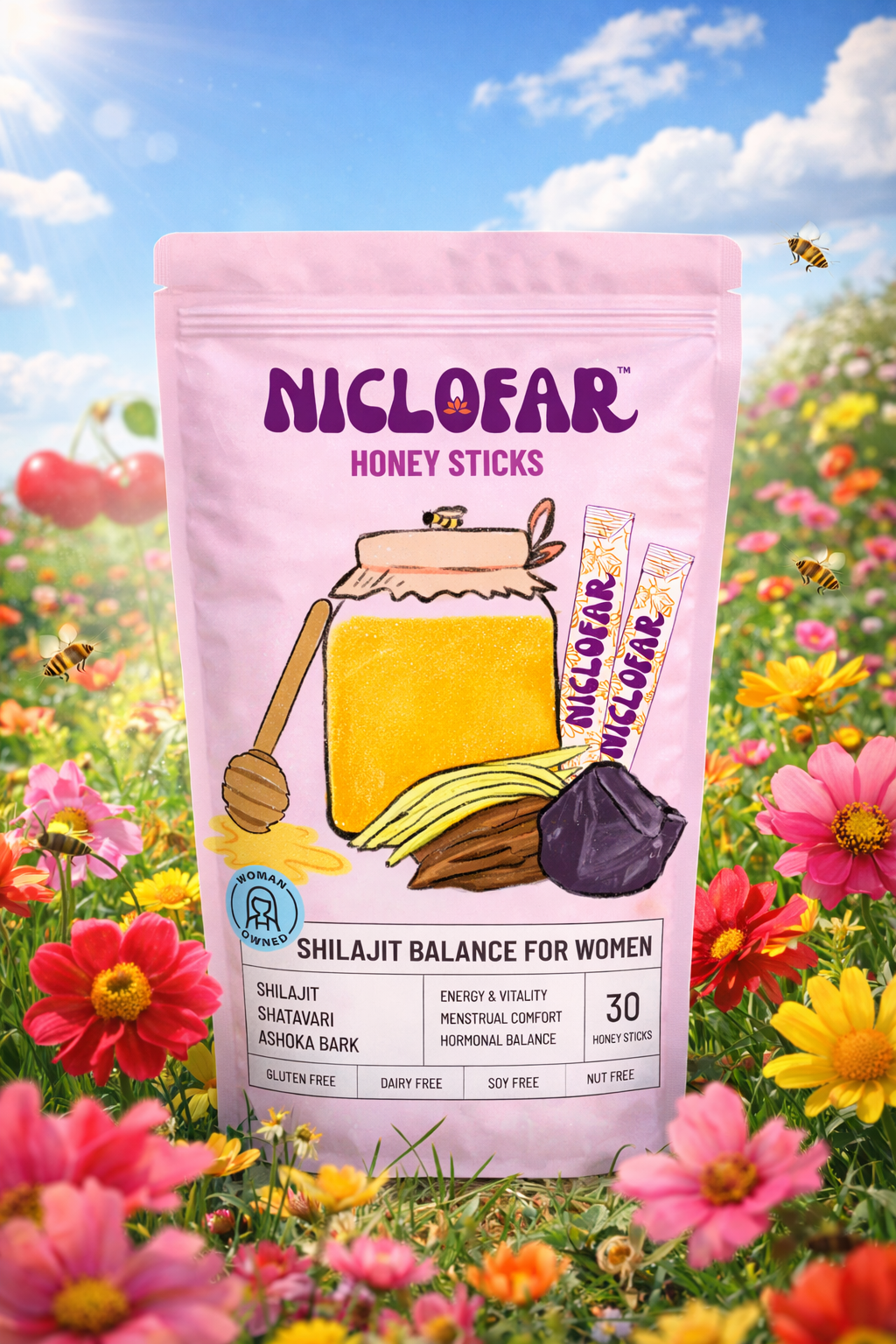 Shilajit Honey Sticks for Women with Shatavari & Ashoka Bark